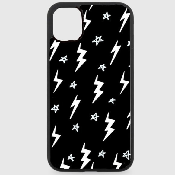 BOLTS and Stars Black Phone Case - Picture 1 of 1